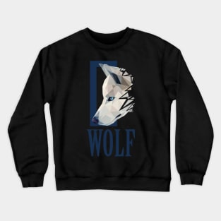 wolf lowpoly art Crewneck Sweatshirt